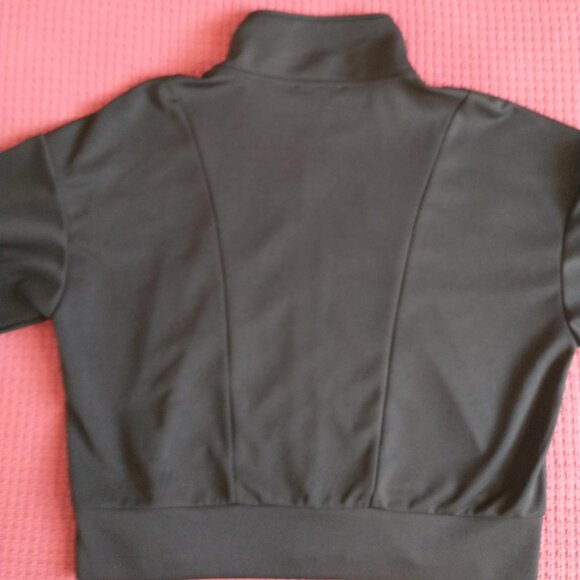 Express One Eleven Cropped Track Jacket Zip-Front Rainbow Sleeves - Picture 12 of 12